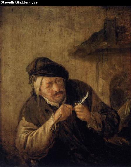 Adriaen van ostade Cutting the Feather